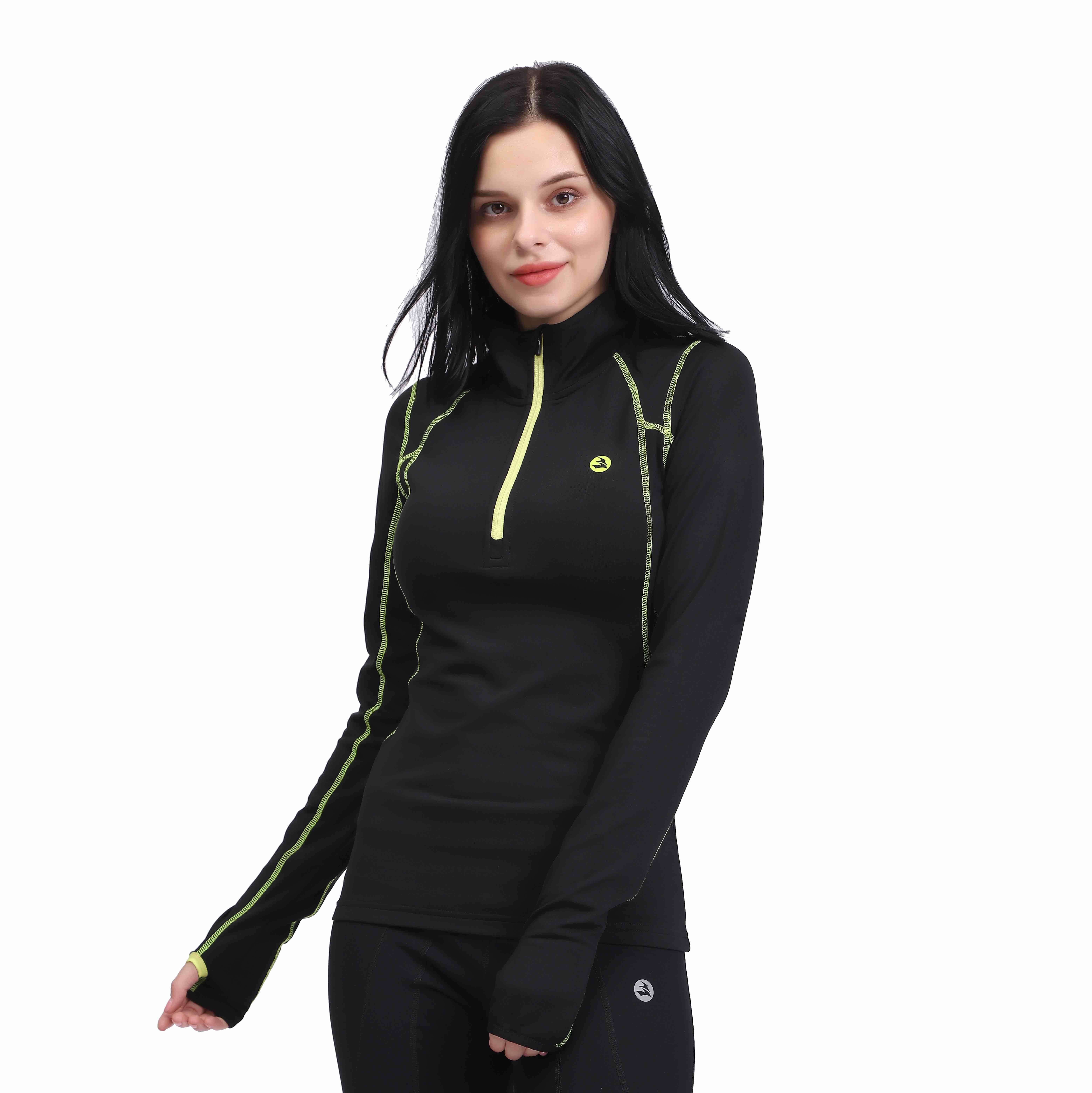 Sports Sport Slim Fit 1/2 Zip Faning Lining Experroente Termal Termal