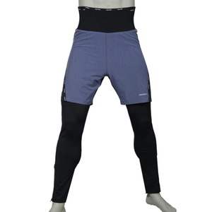Basilla Baselayer de banda de cintura alta a prueba de viento para hombre 2 en 1 pantalón
