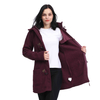 Chaqueta de abrigo con botón de cuerno lindo cálido de lana de invierno para mujer