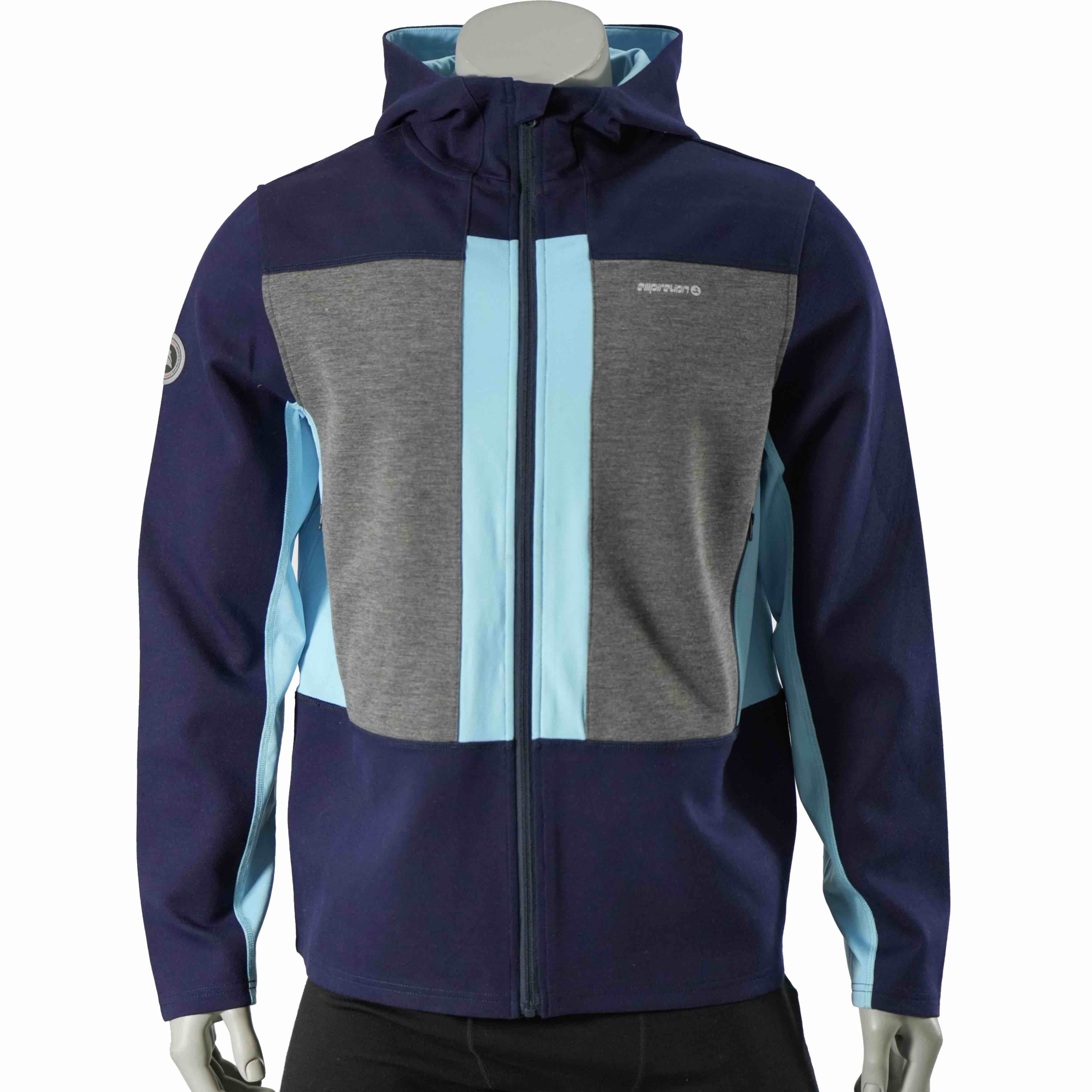 Senderismo de senderismo alpinismo corriendo color chaqueta con capucha zip bloqueada